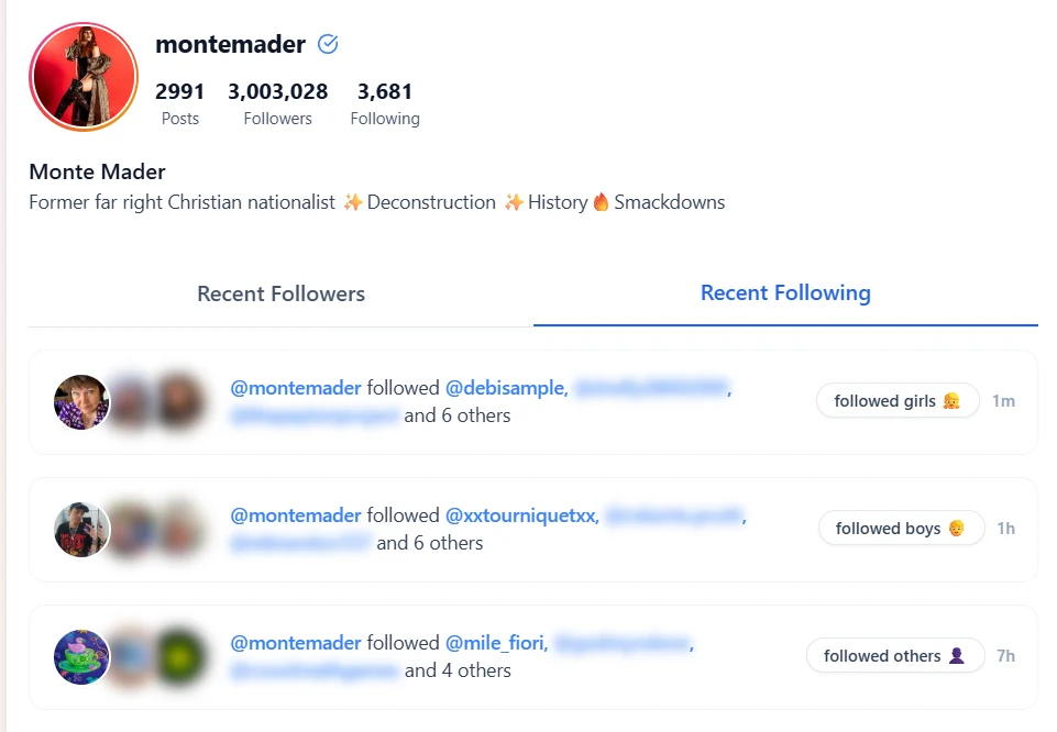 FollowSpy real-time activity feed in chronological order